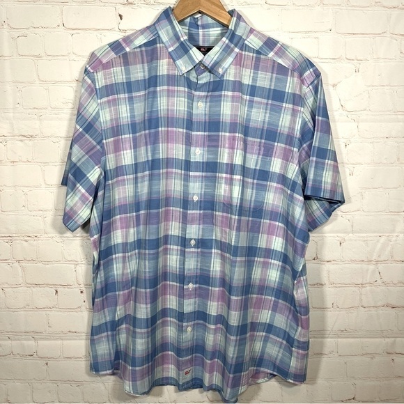 Vineyard Vines Shirt Mens XL Blue Plaid Button Up Classic Fit Murray Shirt - Picture 1 of 9